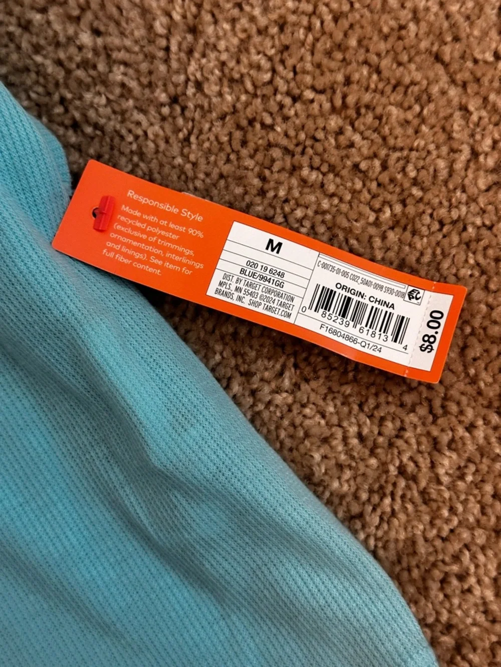 Colsie Blue Ribbed Cropped Ribbed Soft Tank Top - Picture 4 of 9